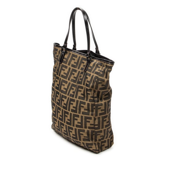 Fendi Vertical Shopping Tote  en  Tan Lienzo - Image 2