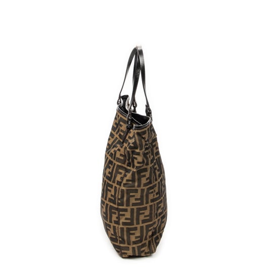 Fendi Vertical Shopping Tote  en  Tan Lienzo - Image 4