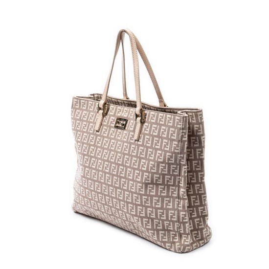 Fendi Small Square Shopping Tote en rosa Lienzo - Image 2