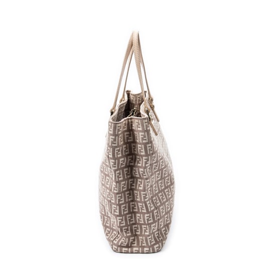 Fendi Small Square Shopping Tote en rosa Lienzo - Image 4