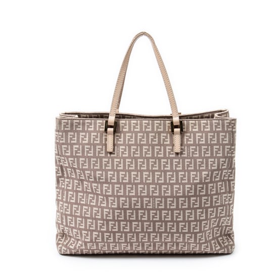 Fendi Small Square Shopping Tote en rosa Lienzo - Image 5