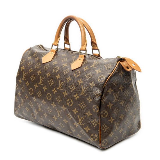 Louis Vuitton Speedy 35 en marrón Lienzo recubierto - Image 2