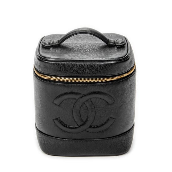 Chanel Timeless Tall Vanity Case en negro Cuero de ternero - Image 1