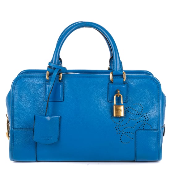 Loewe Amazona Logo Anagram Zip Tote 28 en azul Cuero de ternero - Image 1