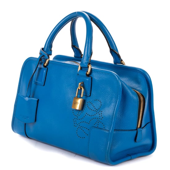 Loewe Amazona Logo Anagram Zip Tote 28 en azul Cuero de ternero - Image 2