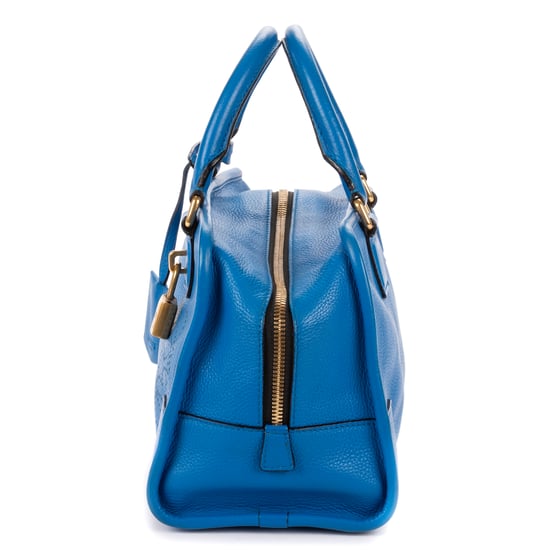 Loewe Amazona Logo Anagram Zip Tote 28 en azul Cuero de ternero - Image 3
