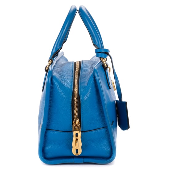 Loewe Amazona Logo Anagram Zip Tote 28 en azul Cuero de ternero - Image 4