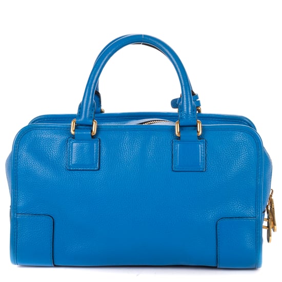 Loewe Amazona Logo Anagram Zip Tote 28 en azul Cuero de ternero - Image 5