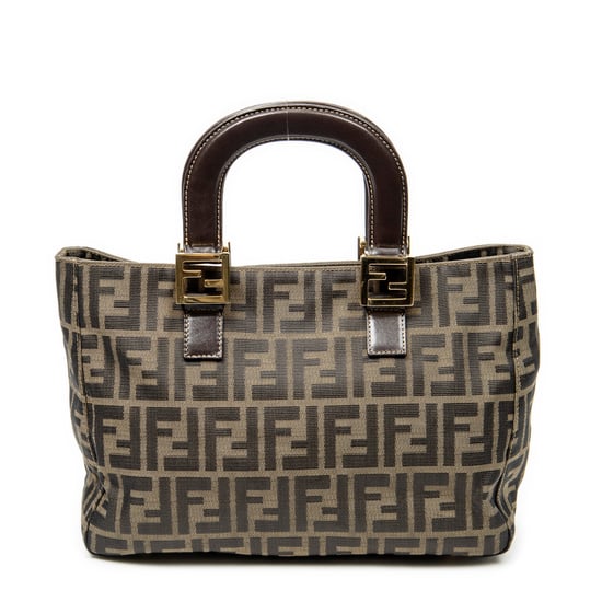 Fendi Small Open Tote en marrón Lienzo - Image 1