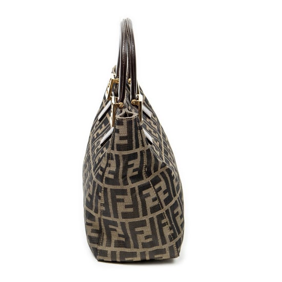 Fendi Small Open Tote en marrón Lienzo - Image 3