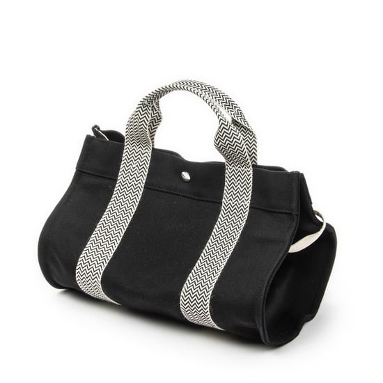 Hermès Cannes Tote PM en negro Lienzo - Image 2