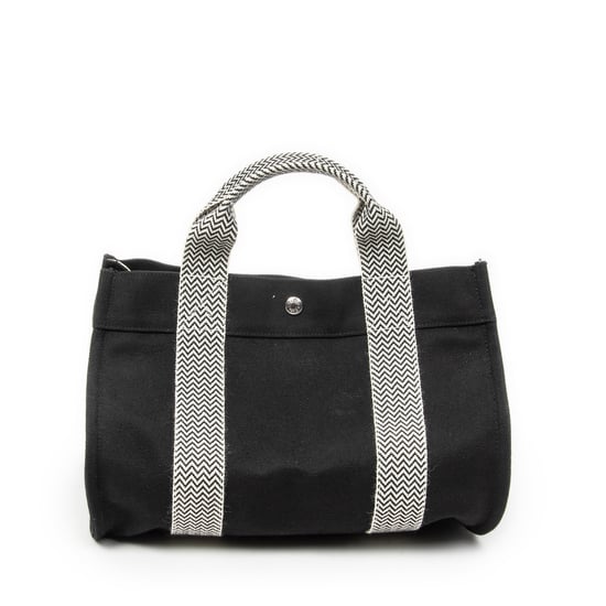 Hermès Cannes Tote PM en negro Lienzo - Image 5