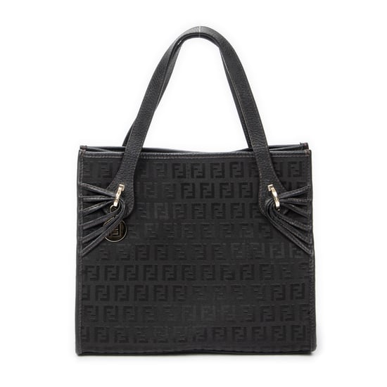 Fendi Mini Shopping Tote en negro Lienzo - Image 1