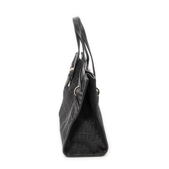 Fendi Mini Shopping Tote en negro Lienzo - Image 3