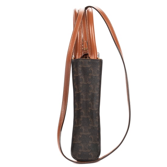 Celine Mini Vertical Cabas Mini en  marrón oscuro Lienzo recubierto - Image 3