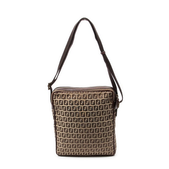 Fendi Messenger Crossbody en marrón Lienzo - Image 5