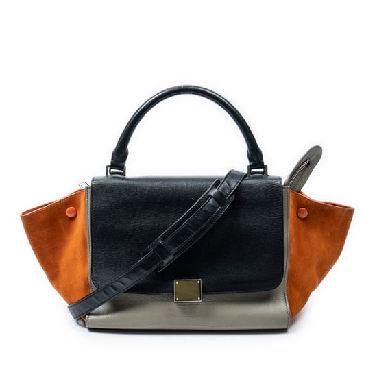 Celine Small Tricolor Trapeze en negro Cuero de ternero - Image 1