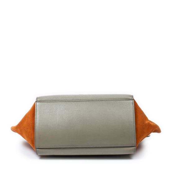 Celine Small Tricolor Trapeze en negro Cuero de ternero - Image 6