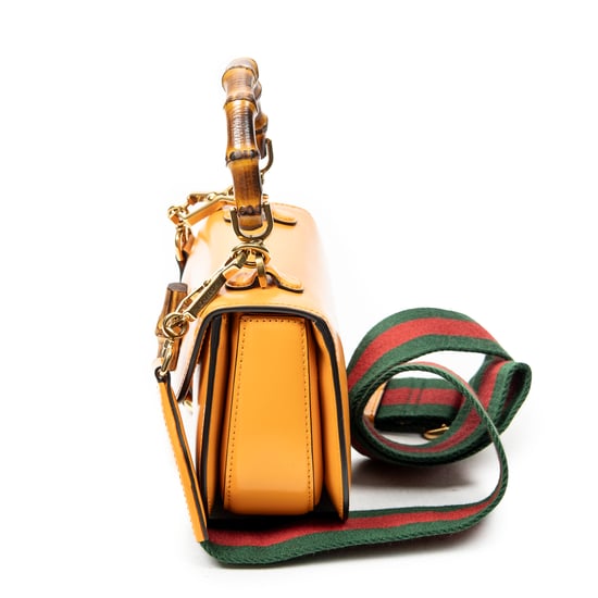 Gucci Mini Bamboo 1947 en naranja Cuero de ternero - Image 3