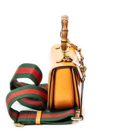 Gucci Mini Bamboo 1947 en naranja Cuero de ternero - Image 4