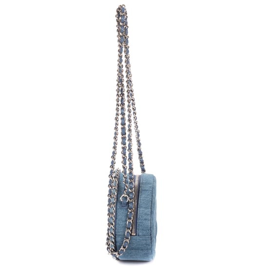 Chanel Mini Round Clutch Bag Mini en  azul Lienzo - Image 3