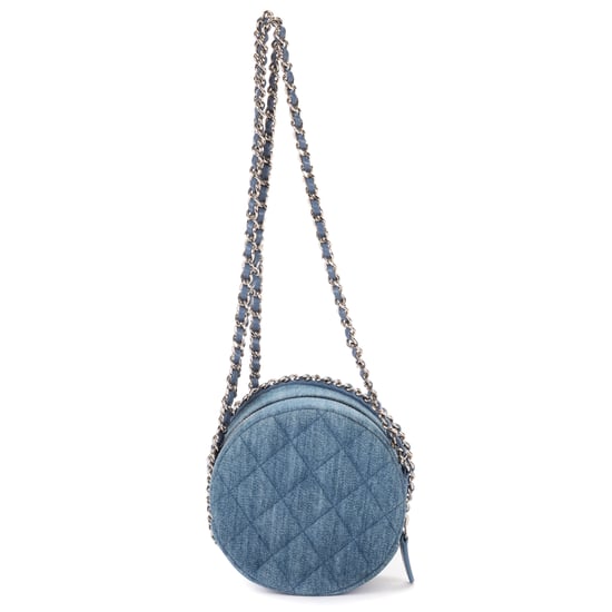 Chanel Mini Round Clutch Bag Mini en  azul Lienzo - Image 5