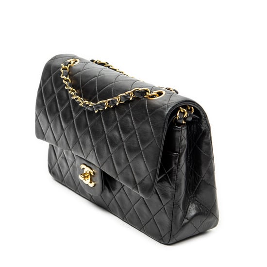 Chanel Classic Double Flap 26 en negro Cuero de ternero - Image 2