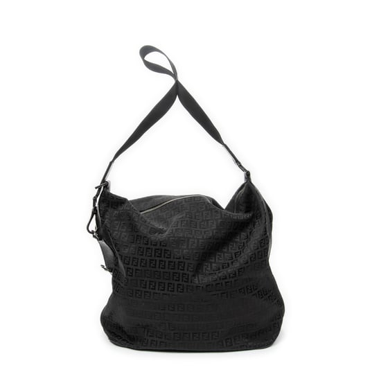 Fendi Large Zip Messenger en negro Lienzo - Image 1
