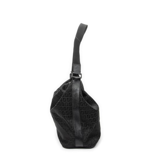 Fendi Large Zip Messenger en negro Lienzo - Image 3