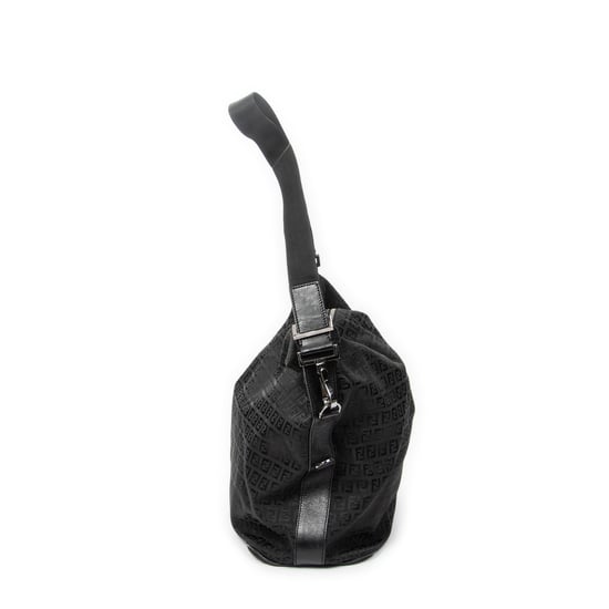 Fendi Large Zip Messenger en negro Lienzo - Image 4
