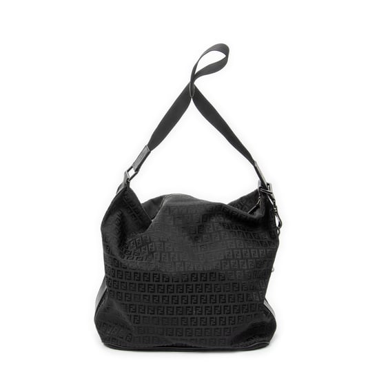 Fendi Large Zip Messenger en negro Lienzo - Image 5