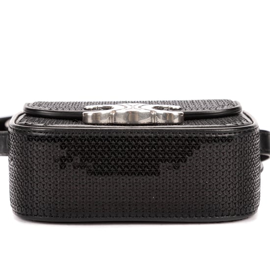 Celine Mini Claude Mini en negro Cuero de ternero - Image 5