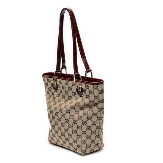 Gucci Small Eclipse Shopping en beige Lienzo - Image 2