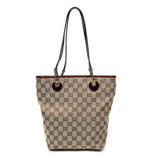 Gucci Small Eclipse Shopping en beige Lienzo - Image 5