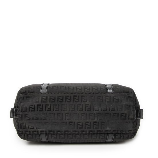 Fendi Small Double Zip Bowler  en  negro Lienzo - Image 6