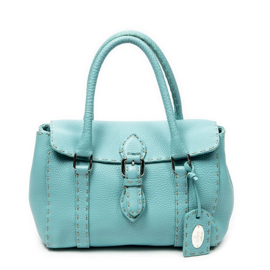 Fendi Mini Linda en azul claro Cuero de ternero - Image 1