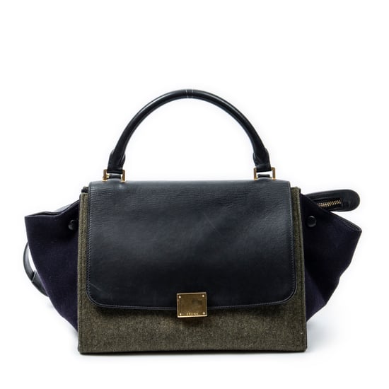 Celine Small Tricolor Trapeze en verde Lienzo - Image 1