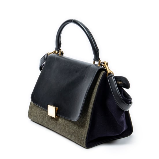 Celine Small Tricolor Trapeze en verde Lienzo - Image 2