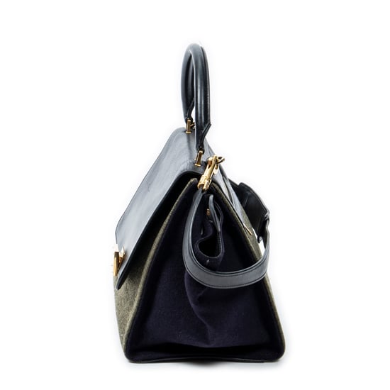 Celine Small Tricolor Trapeze en verde Lienzo - Image 3