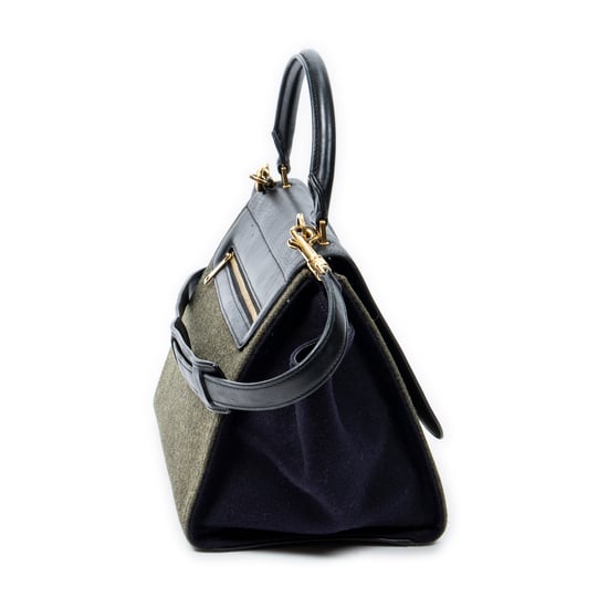 Celine Small Tricolor Trapeze en verde Lienzo - Image 4