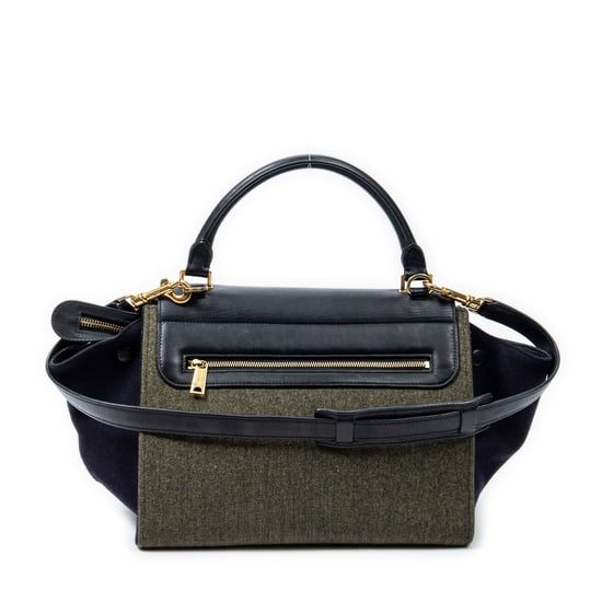 Celine Small Tricolor Trapeze en verde Lienzo - Image 5