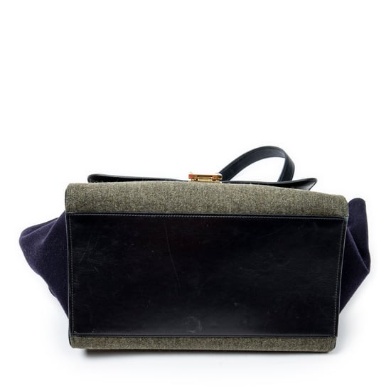 Celine Small Tricolor Trapeze en verde Lienzo - Image 6