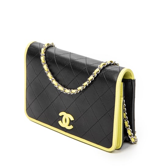 Chanel CC Wallet on Chain en verde claro Cuero de ternero - Image 2
