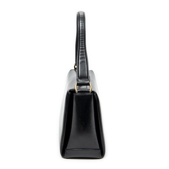 Gucci Vintage Fold Over Top Handle en negro Cuero de ternero - Image 4