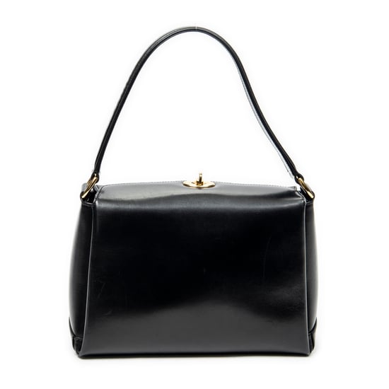 Gucci Vintage Fold Over Top Handle en negro Cuero de ternero - Image 5