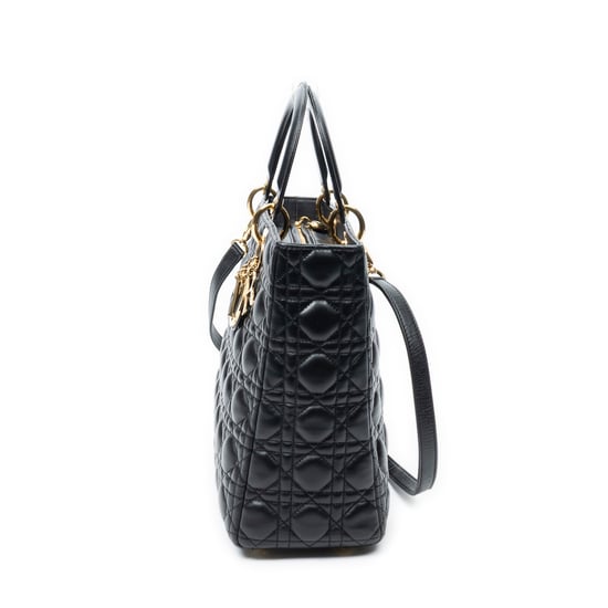 Dior Large Lady Dior Zip en negro Cuero de ternero - Image 3