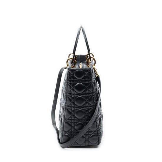 Dior Large Lady Dior Zip en negro Cuero de ternero - Image 4