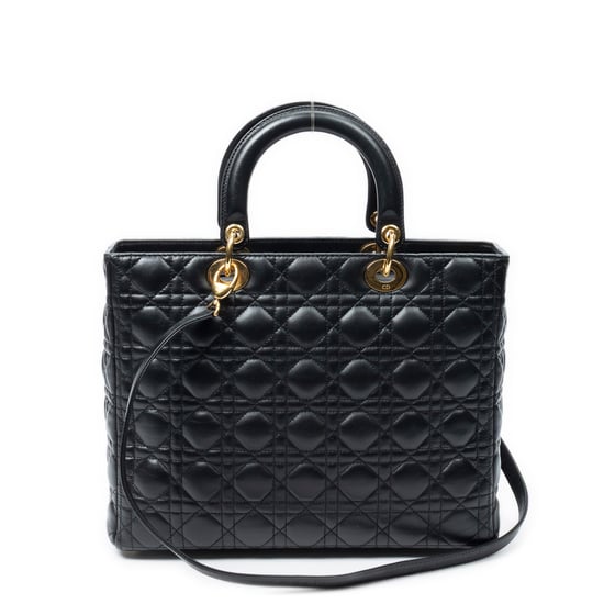 Dior Large Lady Dior Zip en negro Cuero de ternero - Image 5