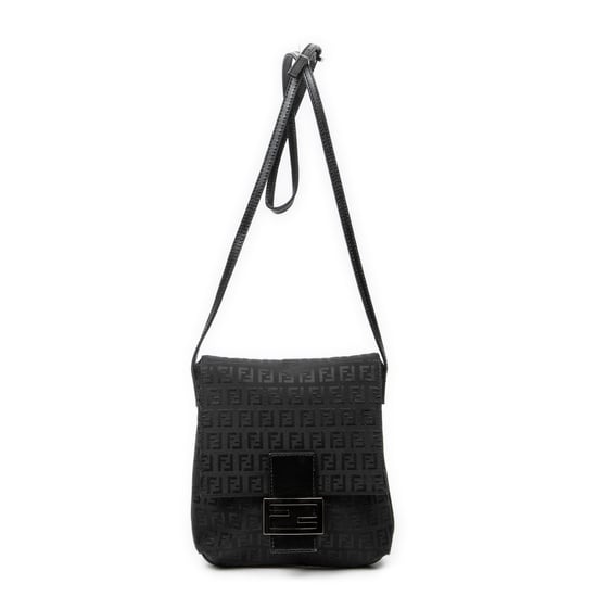 Fendi Small Flap Crossbody en negro Lienzo - Image 1
