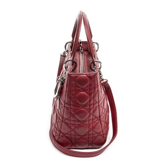 Dior Medium Lady Dior  en  Red Cuero de ternero - Image 3